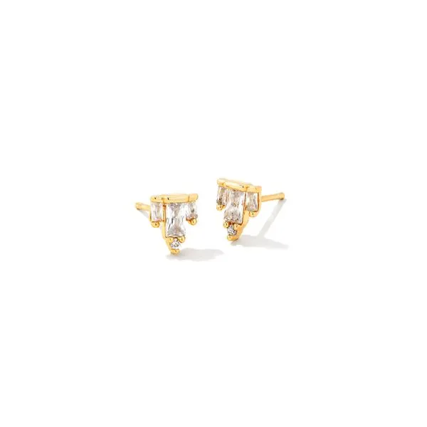 Juliette Stud Earrings in White Crystal Gray's Jewelers Bespoke Saint James, NY