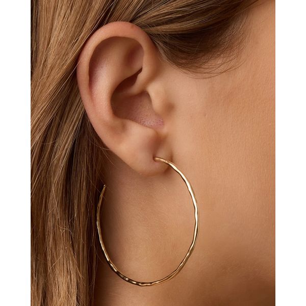 18K Yellow Gold Plated Taner Hoops Image 2 Gray's Jewelers Bespoke Saint James, NY