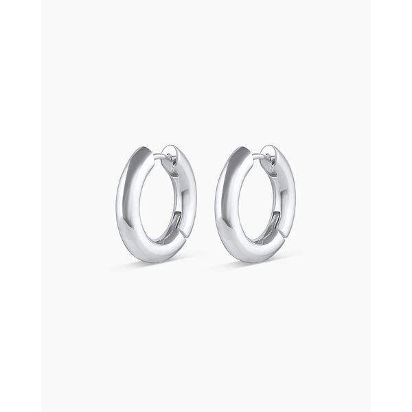 Lou Hoops Silver Plated Earrings Gray's Jewelers Bespoke Saint James, NY