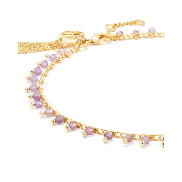 Jenna Anklet Gold Purple Amethyst Image 2 Gray's Jewelers Bespoke Saint James, NY