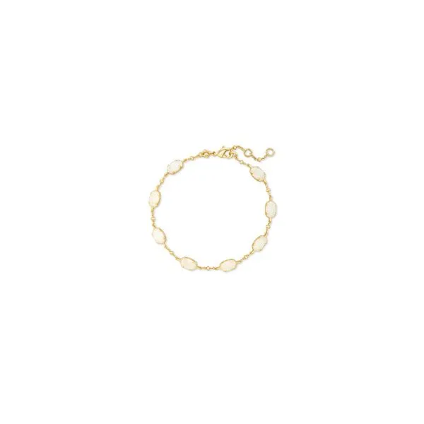 EMILIE LINK BRACELET GOLD IRIDESCENT DRUSY Gray's Jewelers Bespoke Saint James, NY