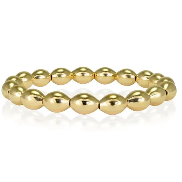 Yellow Gold Filled Beaded Bracelet Gray's Jewelers Bespoke Saint James, NY
