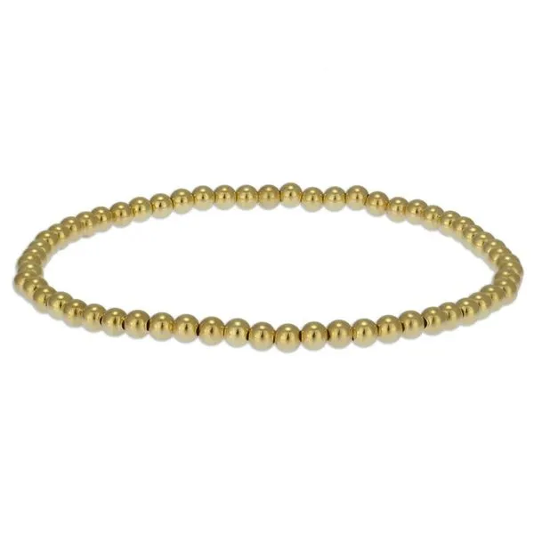 Yellow Gold Filled Beaded Bracelet Gray's Jewelers Bespoke Saint James, NY