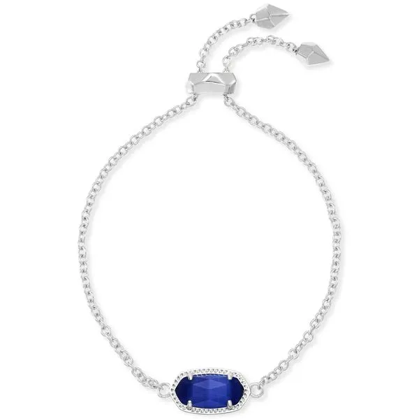 Elaina Bracelet Rhodium Cobalt Cats Eye Gray's Jewelers Bespoke Saint James, NY