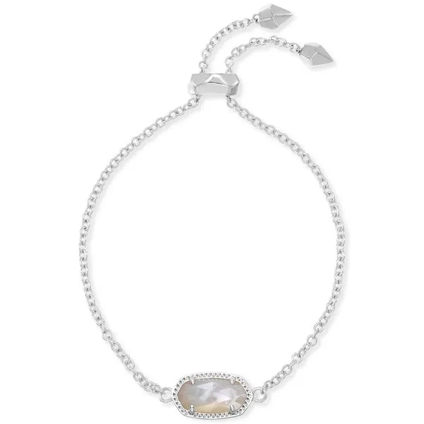 Elaina Delicate Chain Bracelet Rhodium Ivory Mother Of Pearl Gray's Jewelers Bespoke Saint James, NY