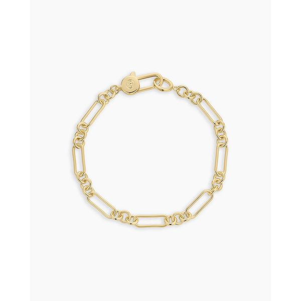 18K Yellow Gold Plated Reed Link Bracelet Gray's Jewelers Bespoke Saint James, NY