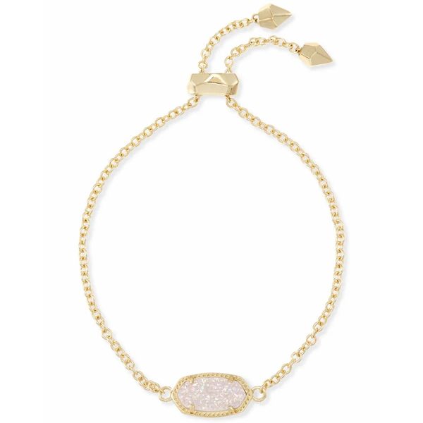 Elaina Gold Adjustable Chain Bracelet in Iridescent Drusy Gray's Jewelers Bespoke Saint James, NY
