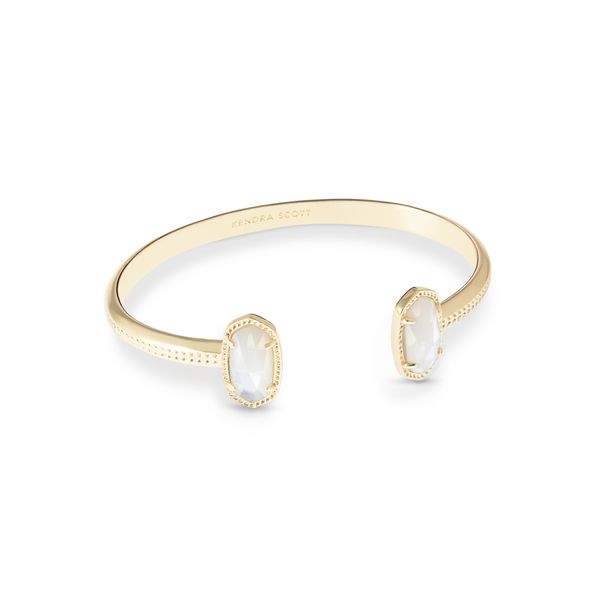 Elton Cuff Bracelet Gold Ivory Mother Of Pearl Gray's Jewelers Bespoke Saint James, NY