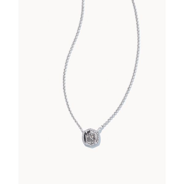 Davie Pendant/Necklace Rhodium Drusy Gray's Jewelers Bespoke Saint James, NY