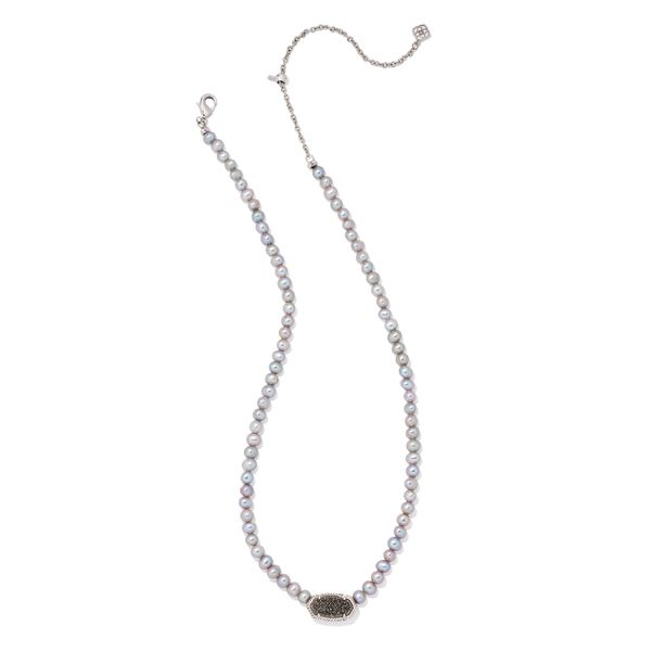 Beaded Elisa Silver Necklace In Gray Mix Image 2 Gray's Jewelers Bespoke Saint James, NY