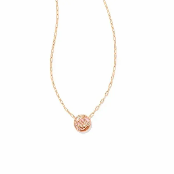 Stamped Dira Rose Gold Pendant Necklace in Golden Abalone Gray's Jewelers Bespoke Saint James, NY