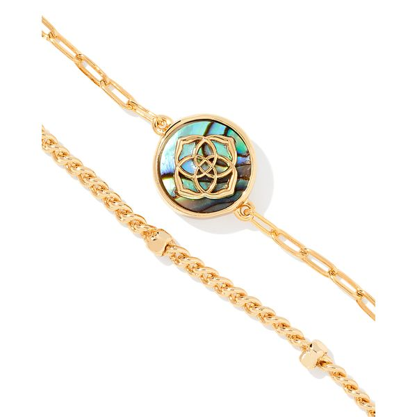 Stamped Dira Double Chain Bracelet Gold Abalone Image 2 Gray's Jewelers Bespoke Saint James, NY