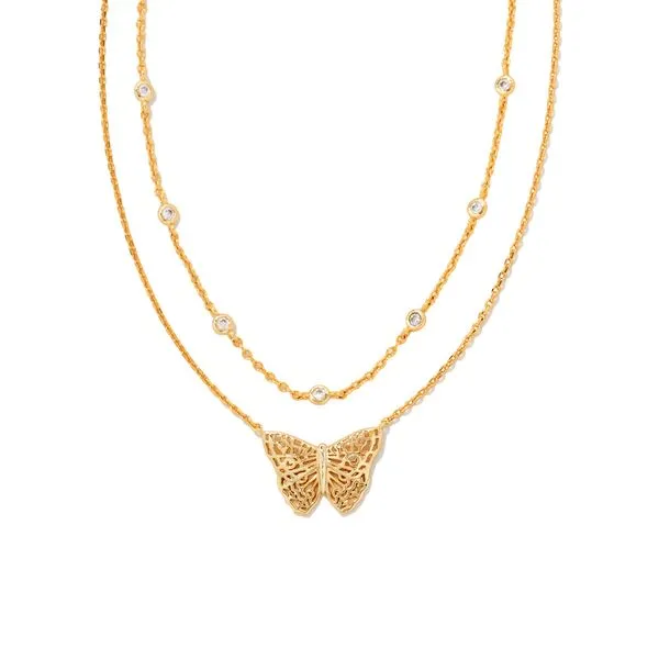 HadlGold Butterfly Multi Strand Necklace Gray's Jewelers Bespoke Saint James, NY