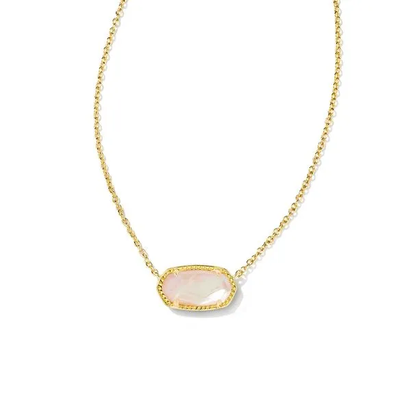 Elisa Short Pendant Necklace Gold Golden Abalone Gray's Jewelers Bespoke Saint James, NY