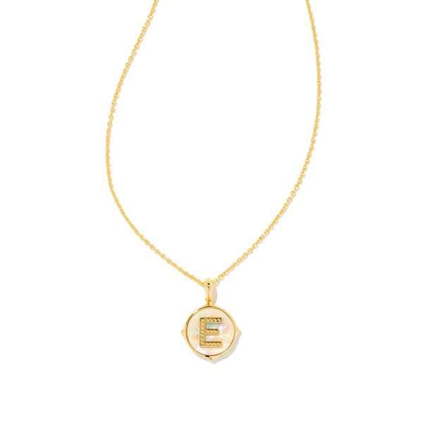 LETTER E DISC PENDANT NECKLACE Gray's Jewelers Bespoke Saint James, NY