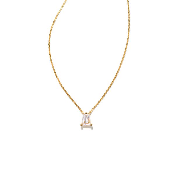 Blair Gold Pendant Necklace in White Crystal Gray's Jewelers Bespoke Saint James, NY