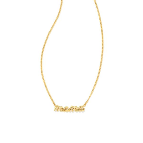 Mama Script Pendant Necklace in Gold Gray's Jewelers Bespoke Saint James, NY