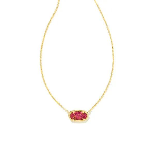 Elisa Pendant Necklace Gold Berry Kyocera Opal Gray's Jewelers Bespoke Saint James, NY