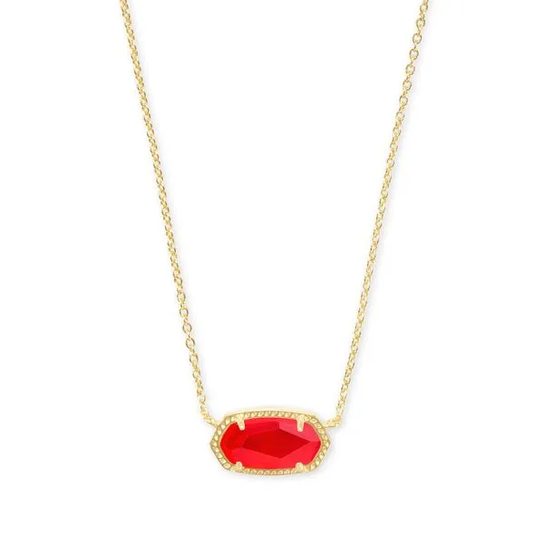 Elisa Gold Pendant Necklace in Red Illusion Gray's Jewelers Bespoke Saint James, NY