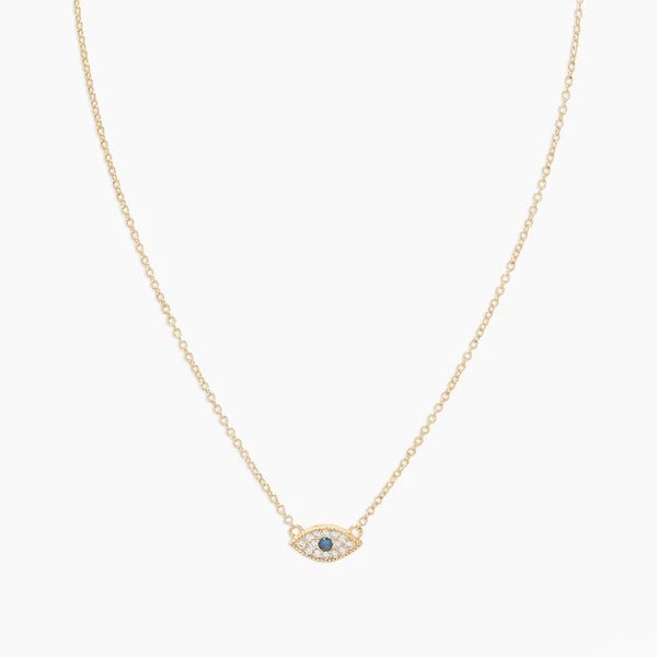 Gold Plated Evil Eye Necklace Gray's Jewelers Bespoke Saint James, NY
