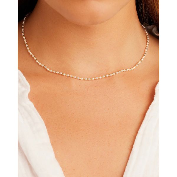 18K Yellow Gold Plated Poppy Pearl Necklace Image 2 Gray's Jewelers Bespoke Saint James, NY