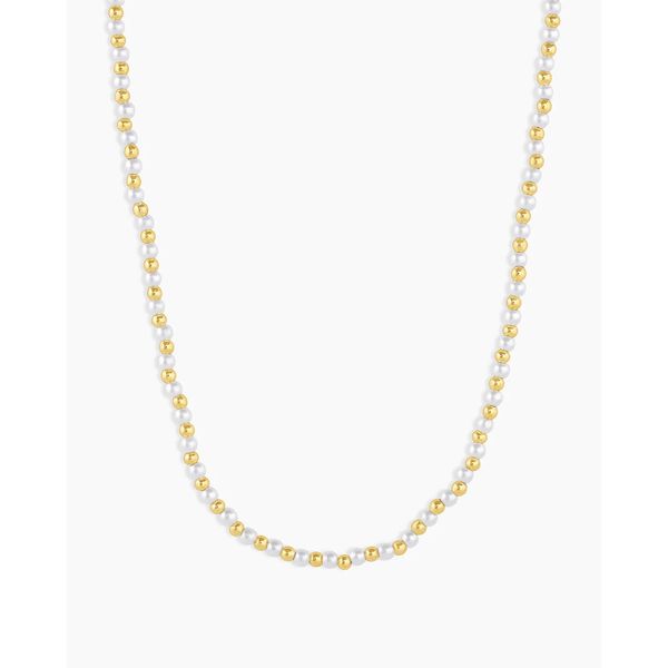 18K Yellow Gold Plated Poppy Pearl Necklace Gray's Jewelers Bespoke Saint James, NY