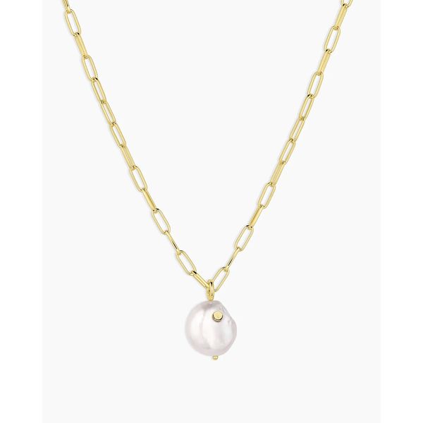 18K Yellow Gold Plated Reese Pearl Necklace Gray's Jewelers Bespoke Saint James, NY