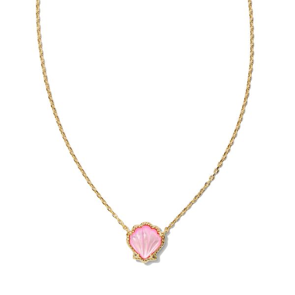 Brynne Shell Short Pendant Necklace Gold Blush Ivory Mother Of Pearl Gray's Jewelers Bespoke Saint James, NY