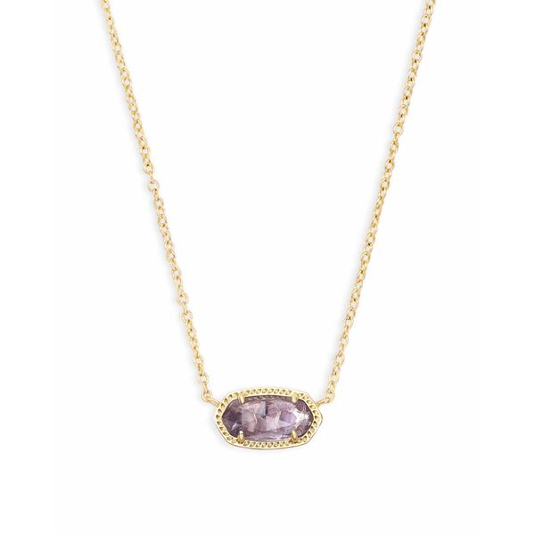 Elisa Gold Pendant Necklace In Amethyst Gray's Jewelers Bespoke Saint James, NY