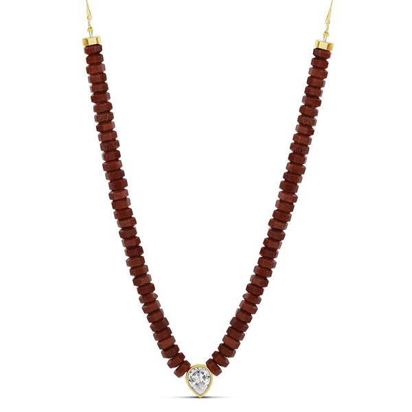 18K Yellow Gold Plated Glow in Every Tone Necklace - Brown Gray's Jewelers Bespoke Saint James, NY