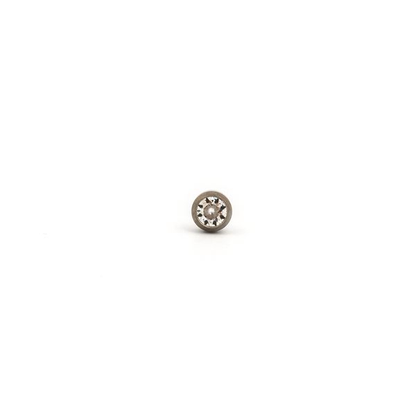 Titanium 3mm Crystal Bezel-set Stud Piercing Earring Gray's Jewelers Bespoke Saint James, NY