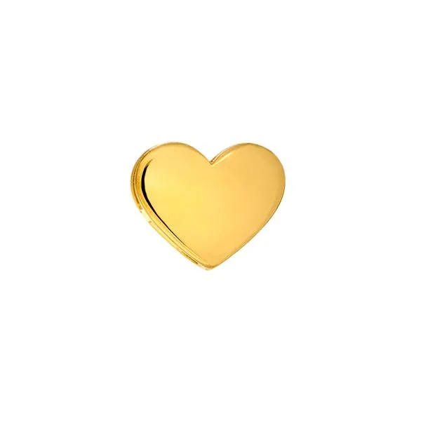 Gold Finish Sterling Silver Heart Charm Gray's Jewelers Bespoke Saint James, NY