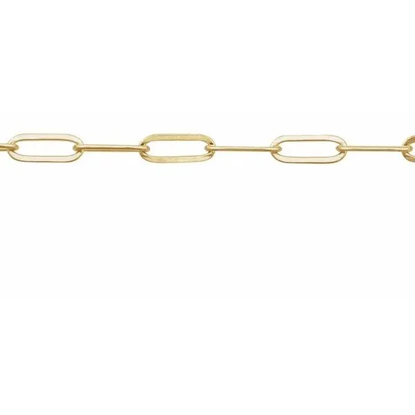 14K Yellow Gold 1.95MM Paperclip-Style Chain by the Inch for Permanent Bracelets Gray's Jewelers Bespoke Saint James, NY