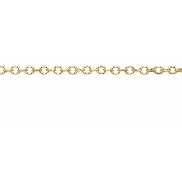 14K Yellow Gold 1.3 mm Cable Chain by the Inch Permanent Jewelry Gray's Jewelers Bespoke Saint James, NY