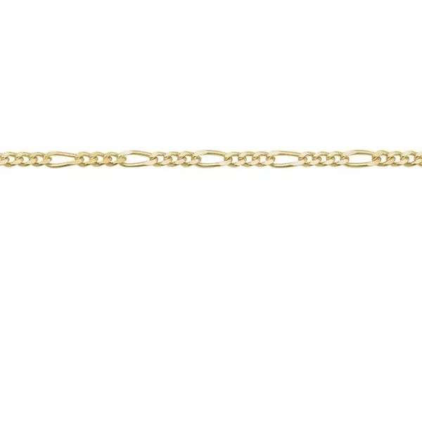 14K Yellow Gold 1.28MM Figaro Chain by the Inch Gray's Jewelers Bespoke Saint James, NY