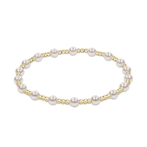 Classic Sincerity Pattern 4MM Bead Bracelet - Pearl Gray's Jewelers Bespoke Saint James, NY