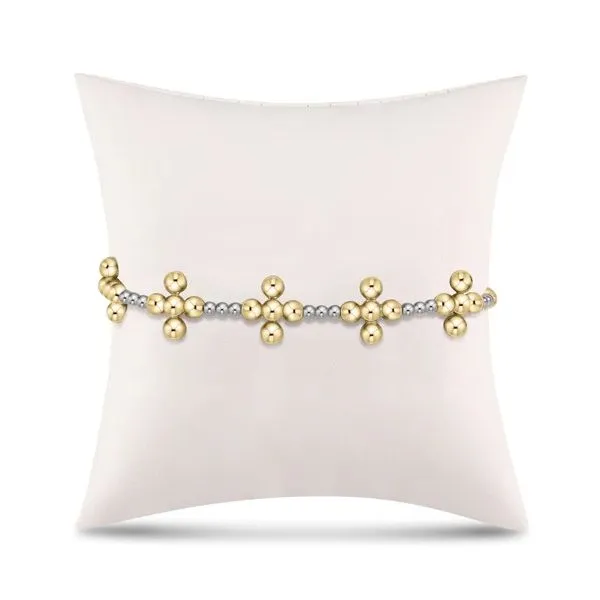 Signature Cross Sincerity Pattern Sterling 2.5Mm Bead Bracelet - Classic Beaded Signature Cross Gold - 4Mm Bead Gold Gray's Jewelers Bespoke Saint James, NY