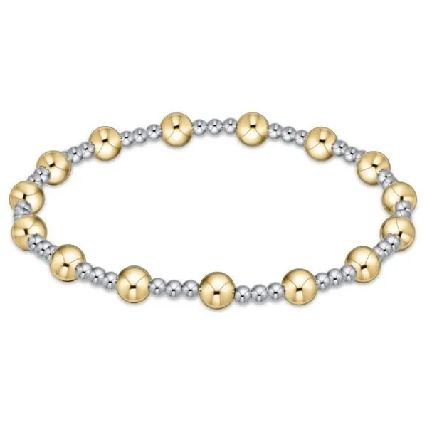Classic Sincerity Pattern 5MM Bead Bracelet - Mixed Metal Gray's Jewelers Bespoke Saint James, NY