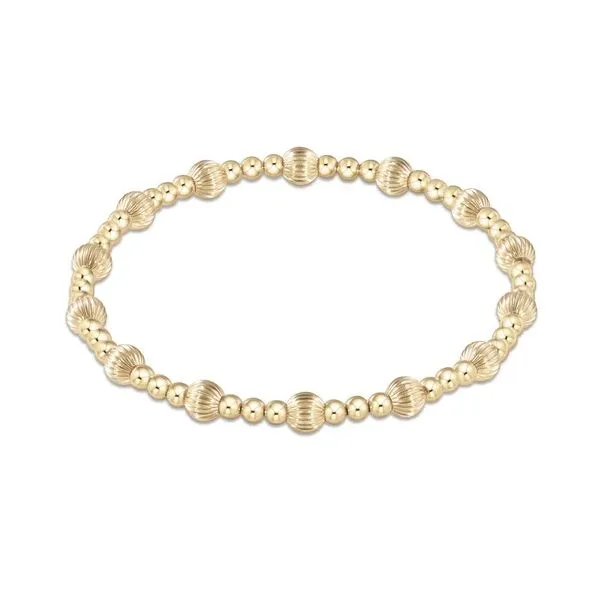 Dignity Sincerity Pattern 5Mm Bead Bracelet - Gold Gray's Jewelers Bespoke Saint James, NY