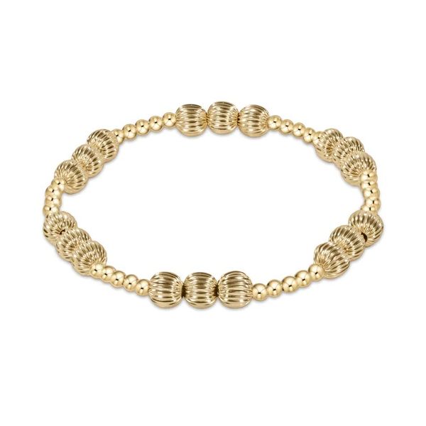 Dignity Joy Pattern 6Mm Bead Bracelet - Gold Gray's Jewelers Bespoke Saint James, NY