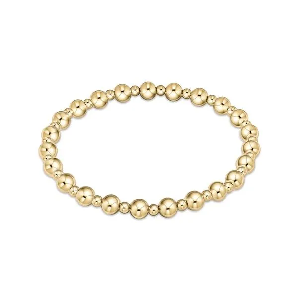 Classic Grateful Pattern 5Mm Bead Bracelet - Gold Gray's Jewelers Bespoke Saint James, NY