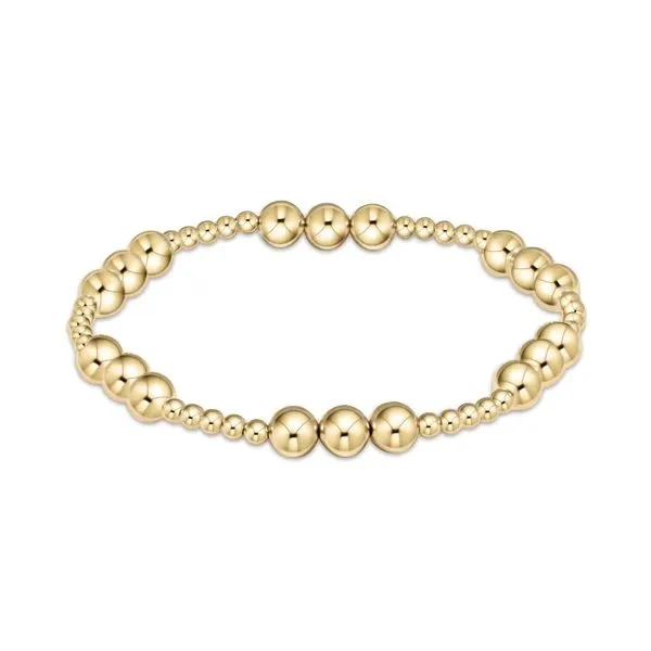 Classic Joy Pattern 6Mm Bead Bracelet - Gold Gray's Jewelers Bespoke Saint James, NY