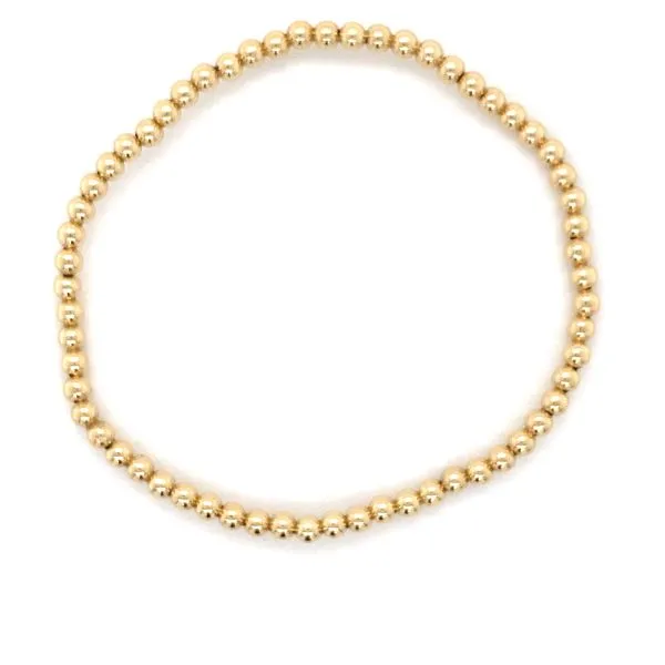 Classic Gold 3Mm Bead Bracelet Gray's Jewelers Bespoke Saint James, NY