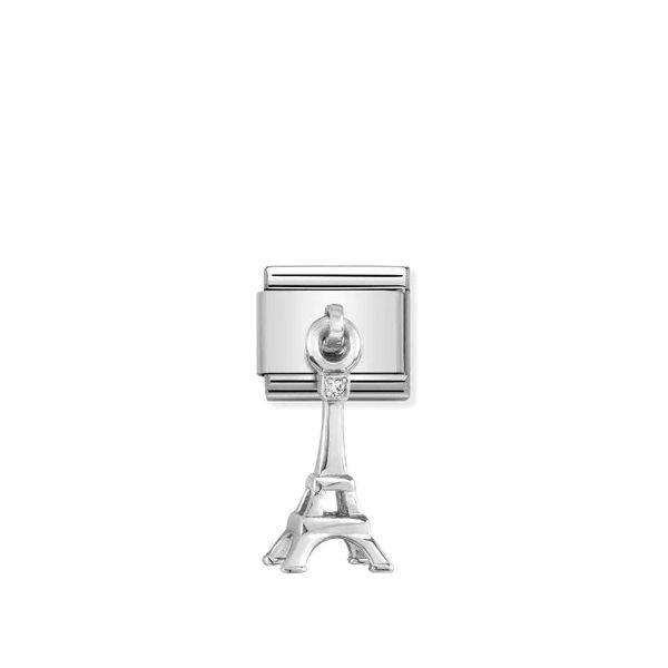 Charm, Composable Link, Silver Eiffel Tower symbol Gray's Jewelers Bespoke Saint James, NY