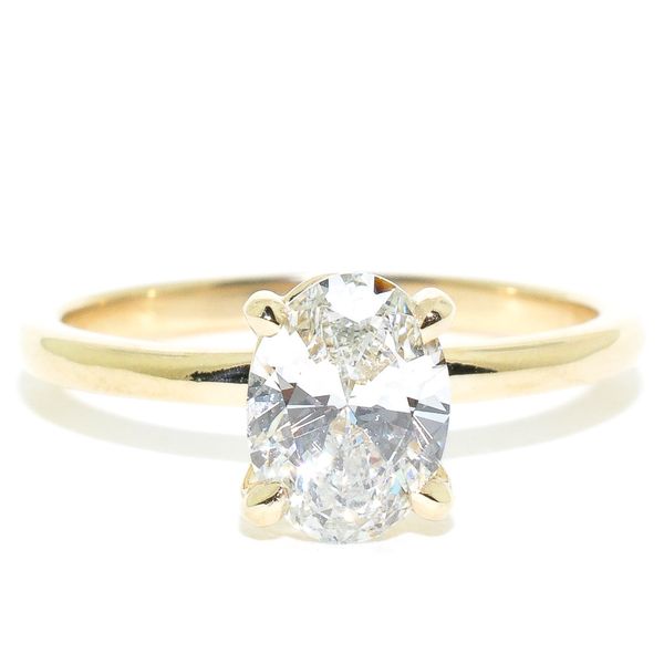 14KT Yellow Gold 1.01CT Oval Shape Diamond Solitaire Engagement Ring. Graziella Fine Jewellery Oshawa, ON