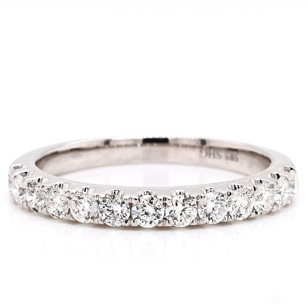14KT White Gold 0.55CTW Diamond Wedding Band. Graziella Fine Jewellery Oshawa, ON