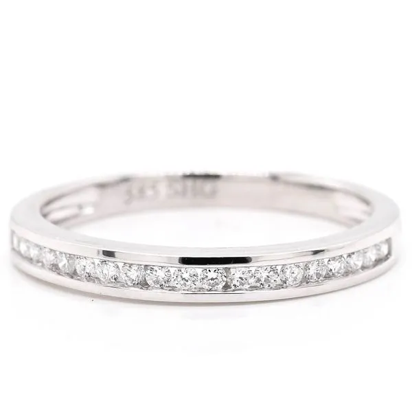 14KT White Gold 0.19CTW Diamond Wedding Band. Graziella Fine Jewellery Oshawa, ON