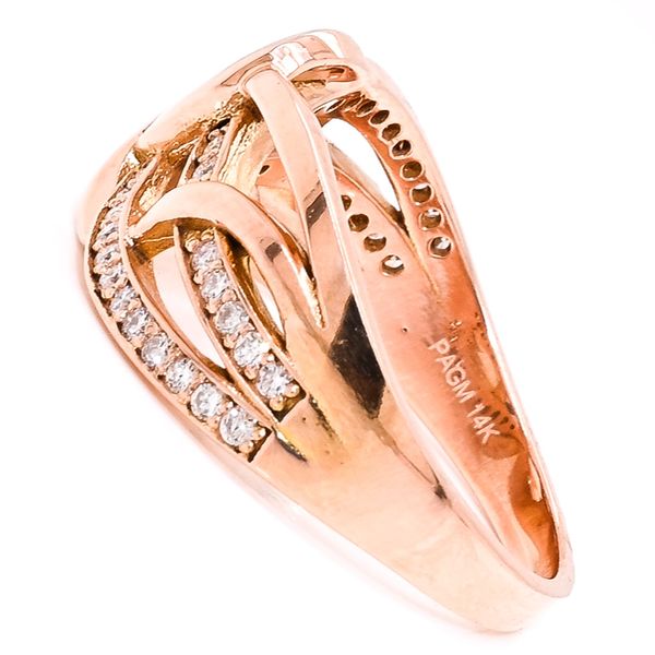 14KT Rose Gold 0.28CTW Diamond Intwined Ring.. Image 2 Graziella Fine Jewellery Oshawa, ON