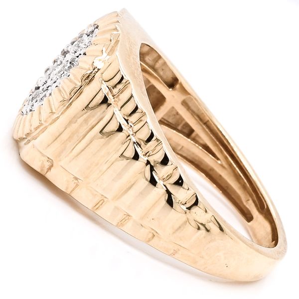 10KT Yellow Gold 0.15CTW Diamond Gents Ring. Image 2 Graziella Fine Jewellery Oshawa, ON