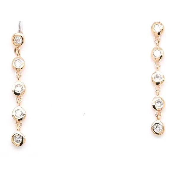 14KT Yellow Gold 0.20CTW CTW Drop Style Backing Diamond Earrings Graziella Fine Jewellery Oshawa, ON